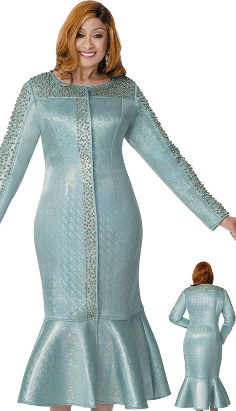 Dorinda Clark Cole Sea Green Pearl Dress