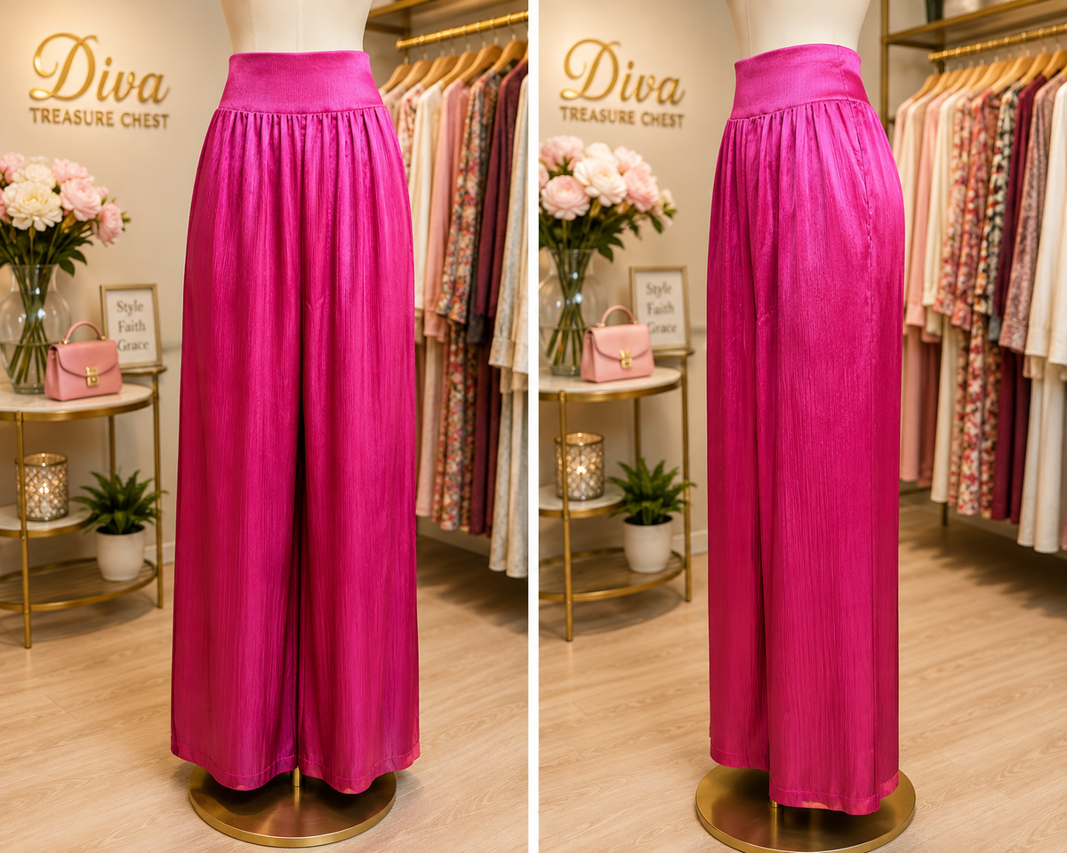 SILKEN WIDE LEG PANTS