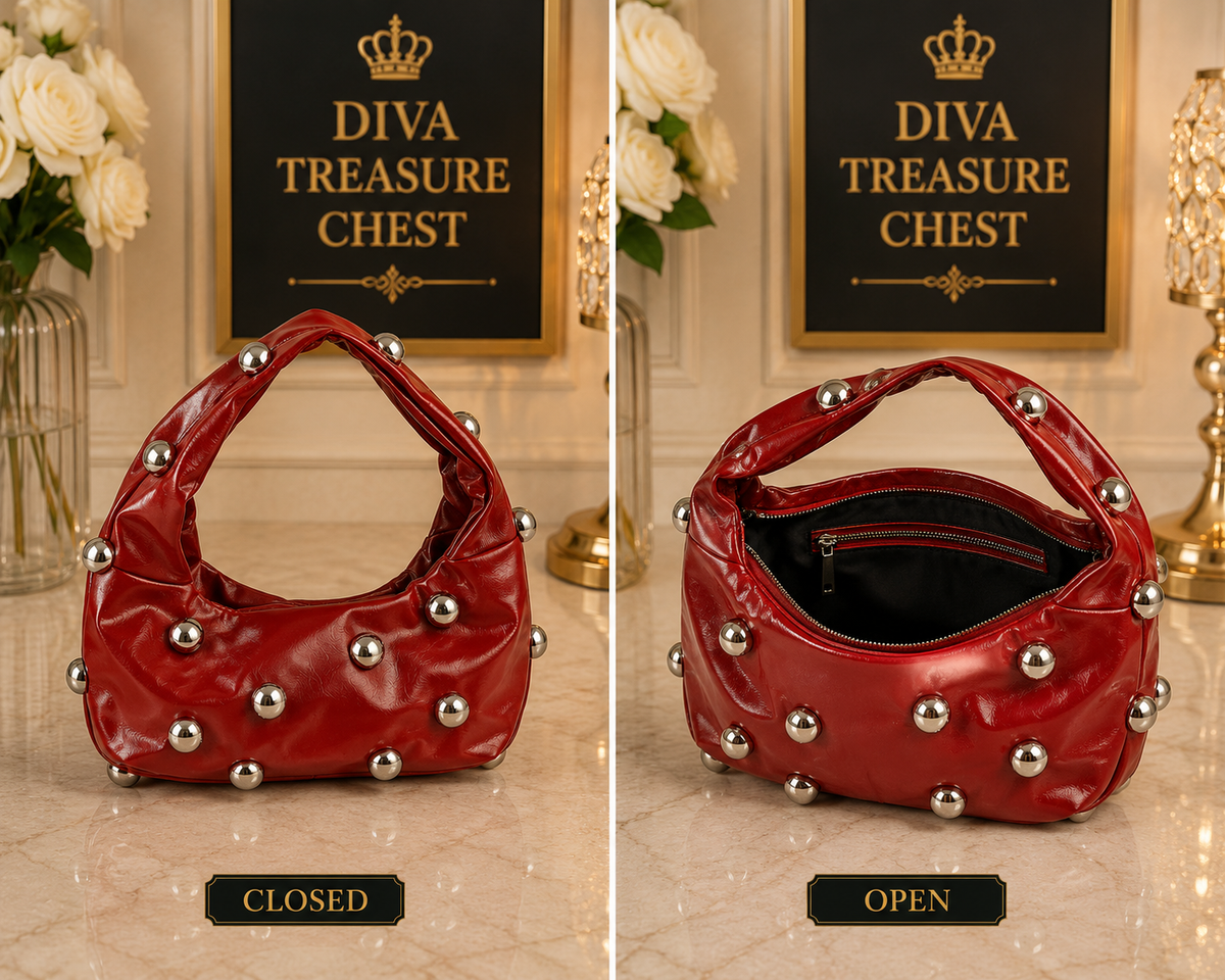Bubble Studded Hobo Bag