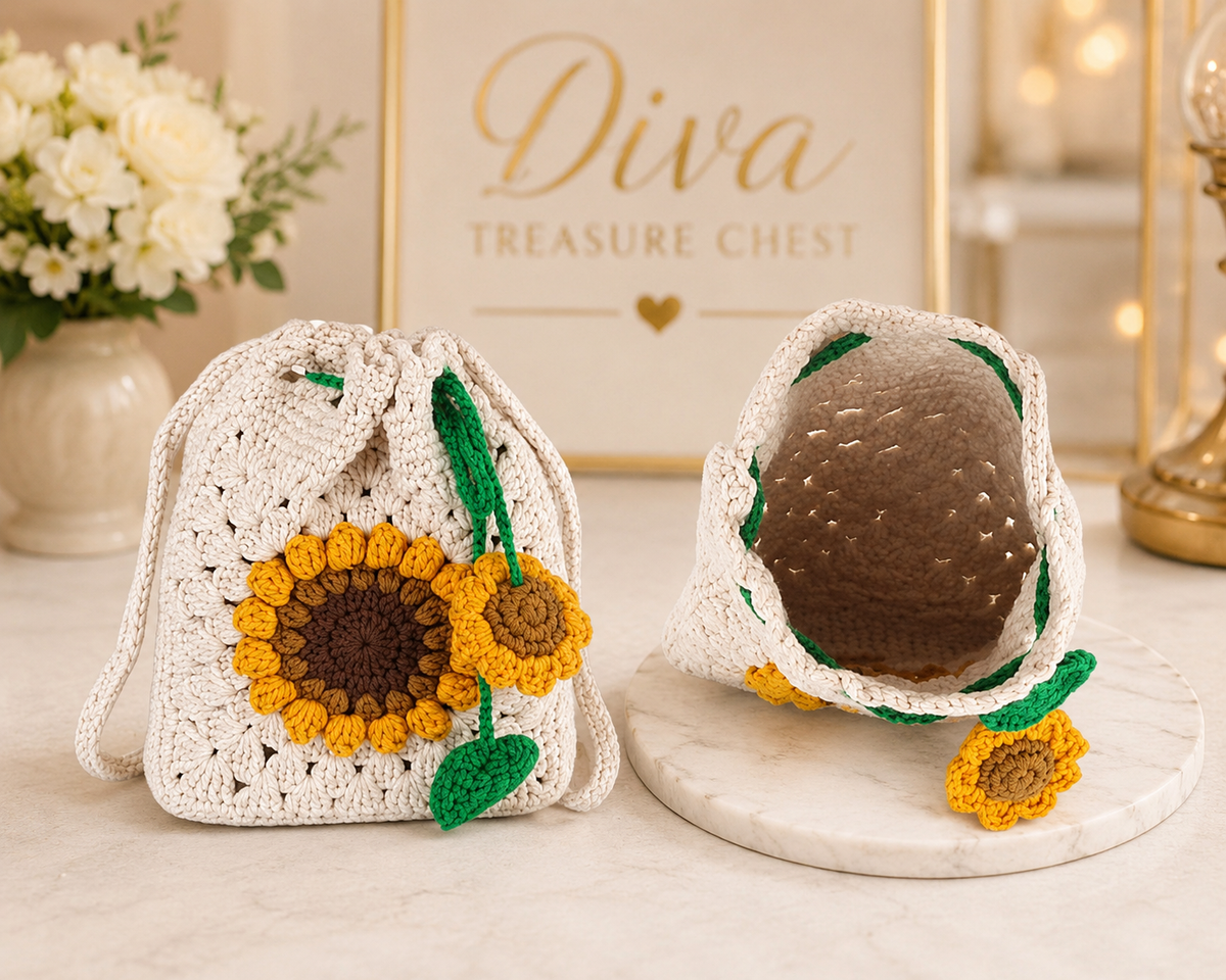 SUNFLOWER CROCHET BAG