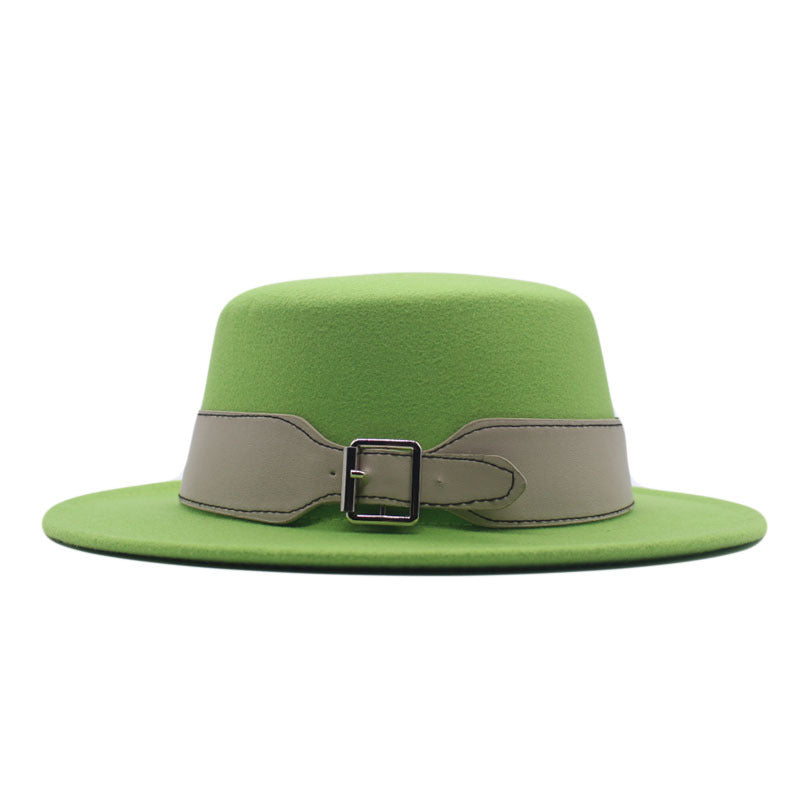 WOOLEN BELTED FEDORA