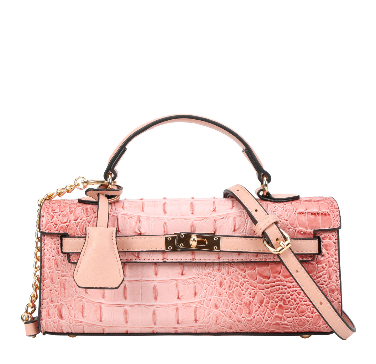 Croco Boxy Satchel