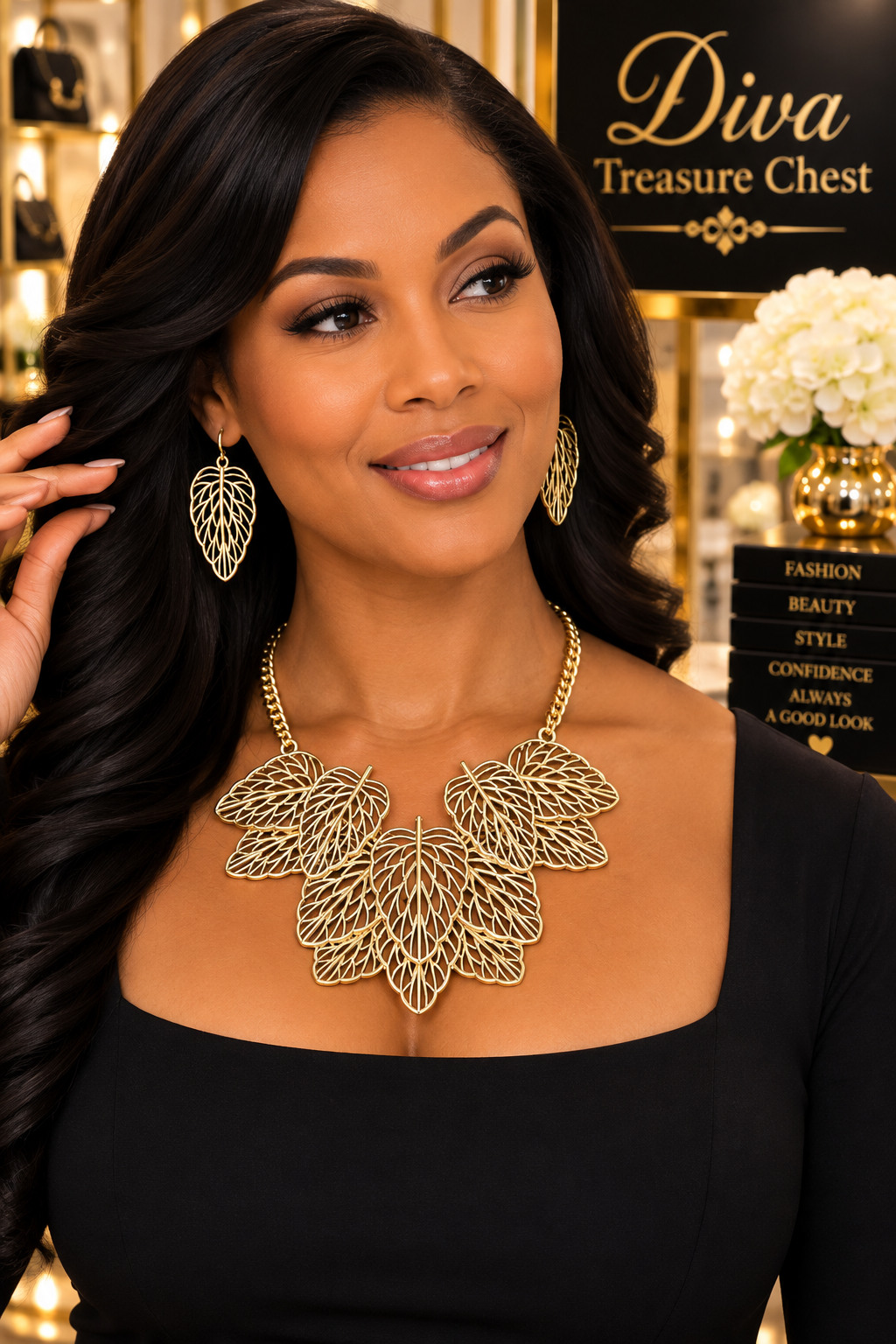 Hollow Leaf Necklace