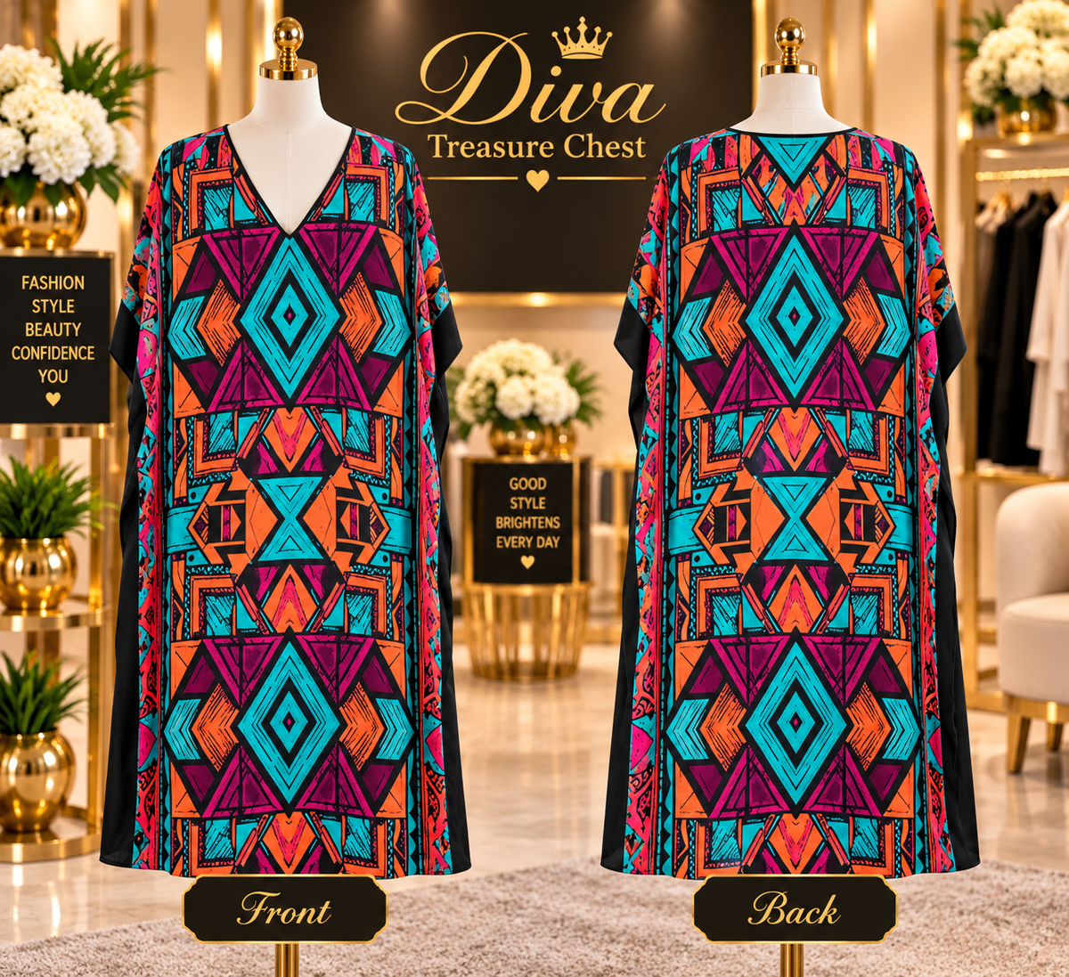 Multi Print Kaftan