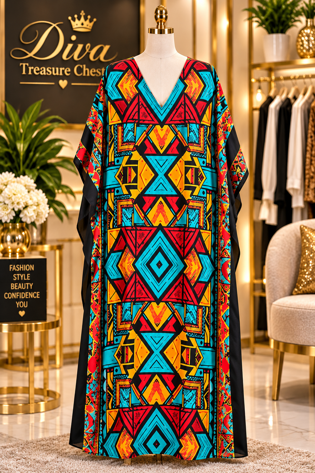 Multi Print Kaftan