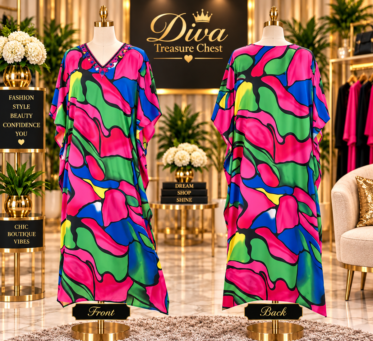 Multi Print Kaftan