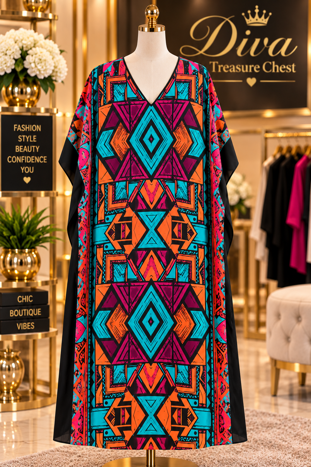 Multi Print Kaftan