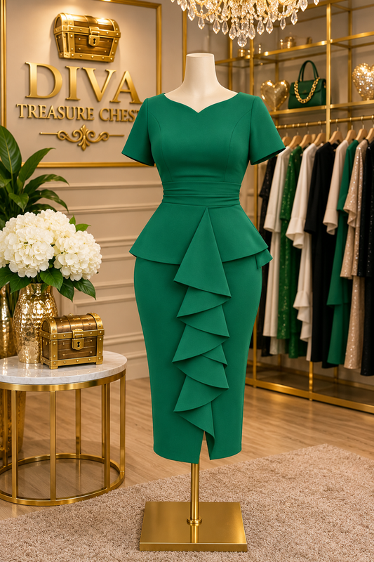 Ruffle Mid Dress