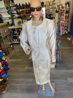 CHAMPAGNE ELEGANCE LACE 3PC SET