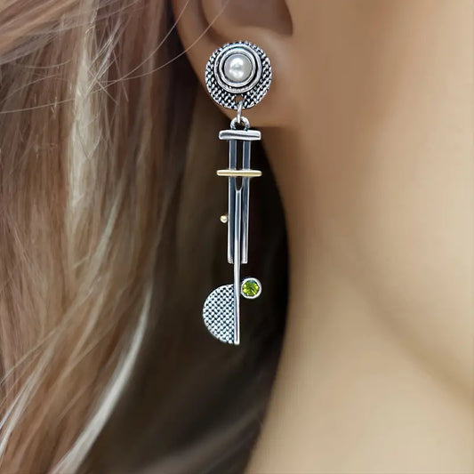 Vintage Geo Earrings