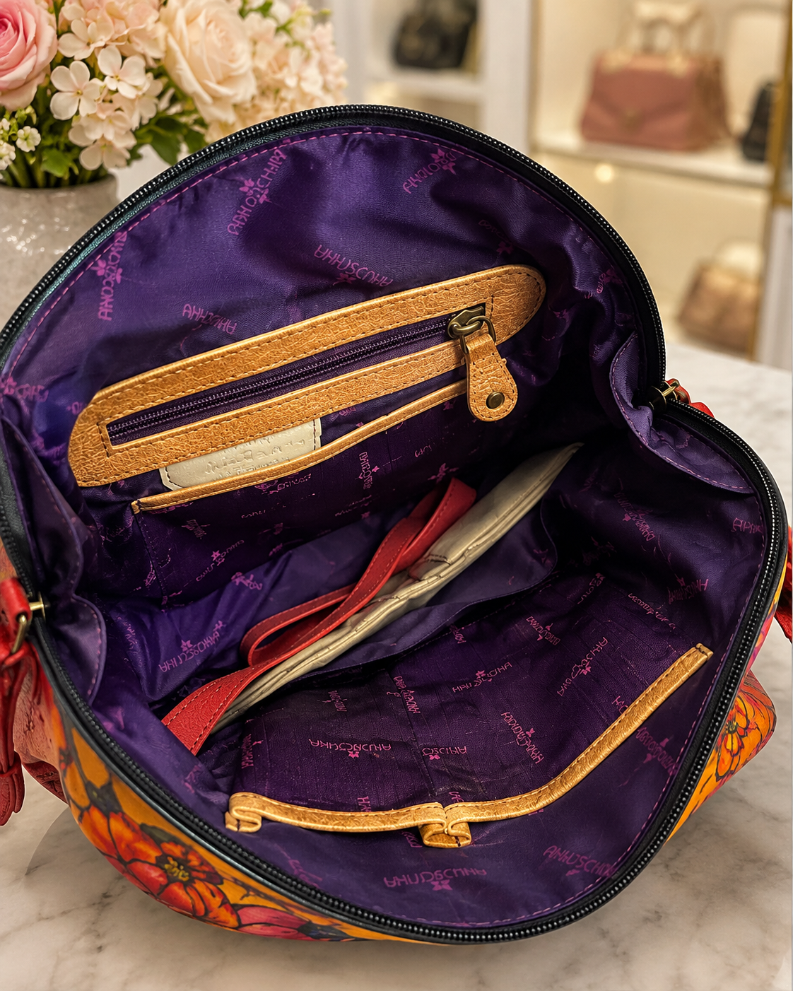 Anuschka Hand Painted Satchel