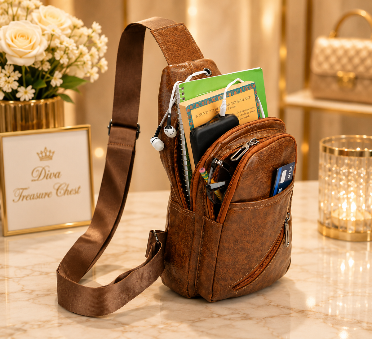 PU Leather Crossbody Bag