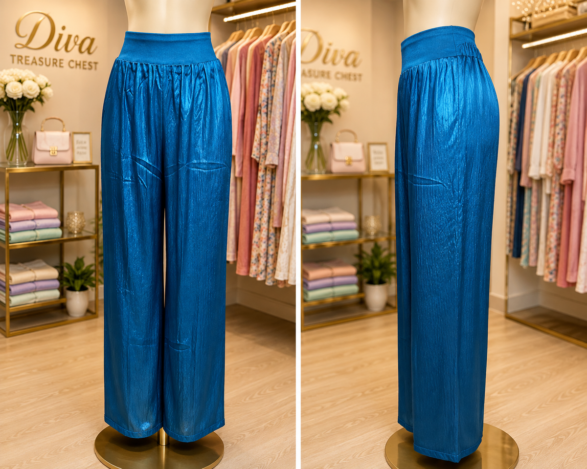 SILKEN WIDE LEG PANTS