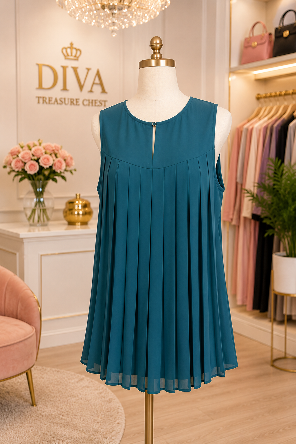EESOME BACK PLEAT TANK