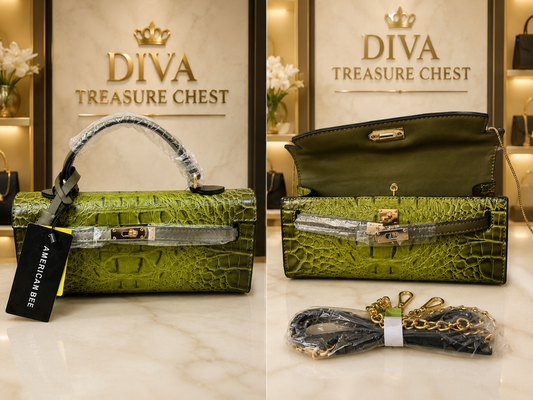 Croco Boxy Satchel