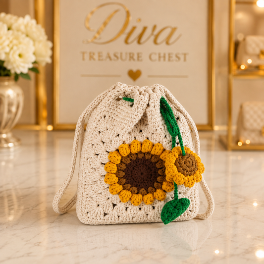 SUNFLOWER CROCHET BAG