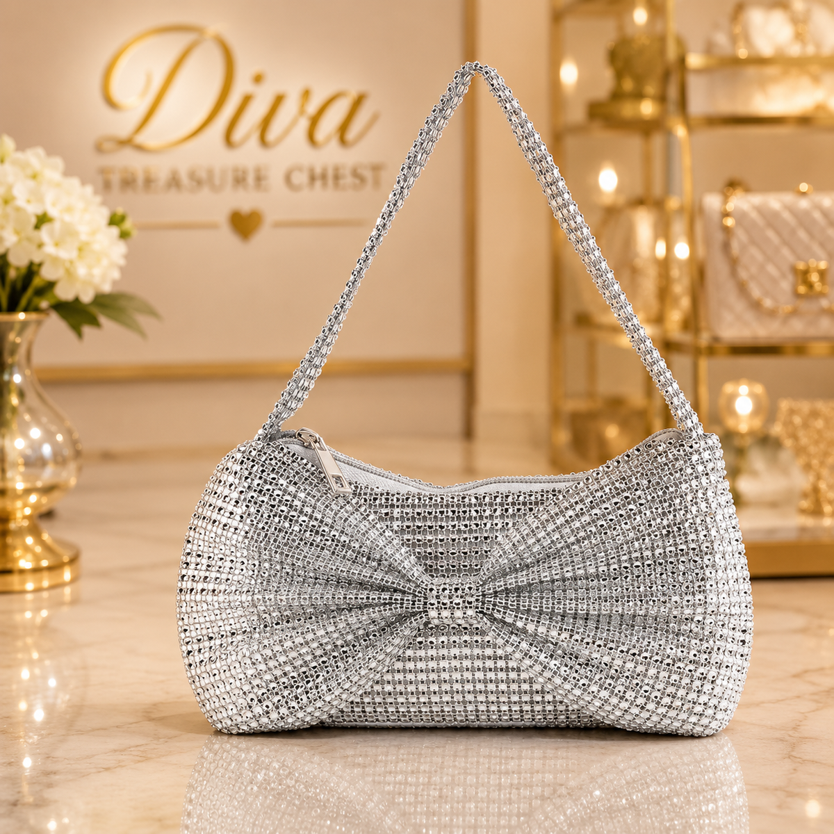 Bow Rhinestone Bag
