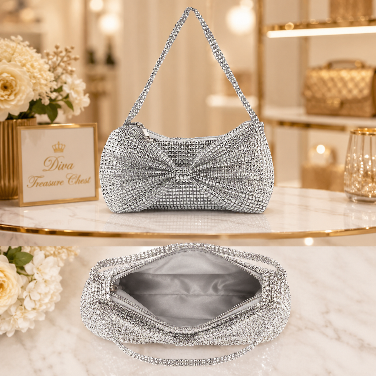 Bow Rhinestone Bag