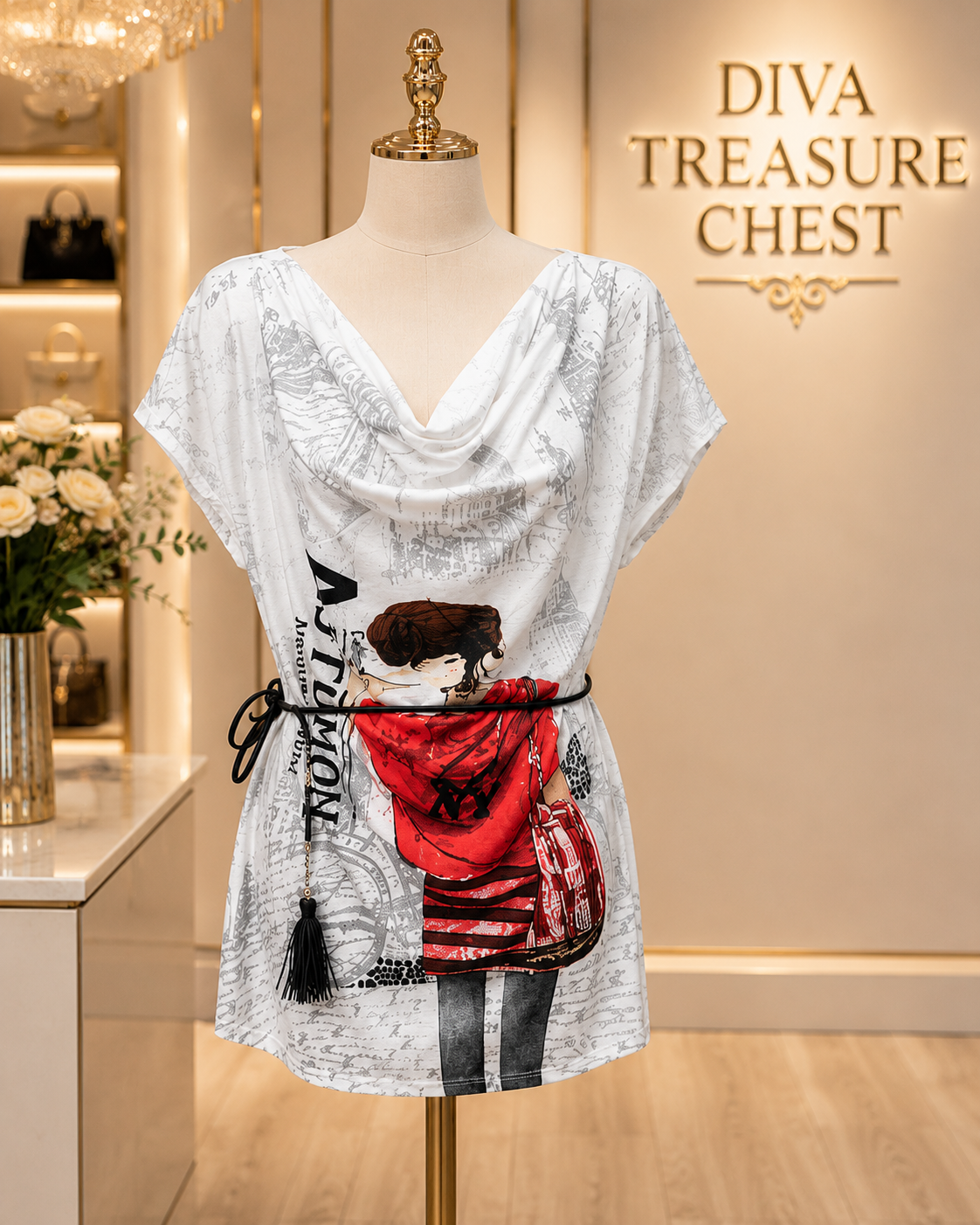 BELTED TUNIC TOP