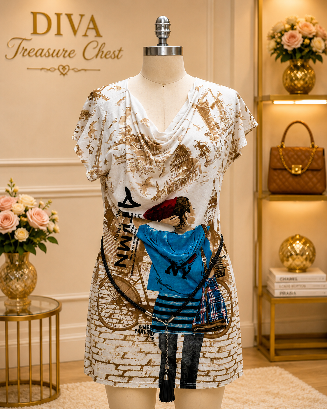 BELTED TUNIC TOP