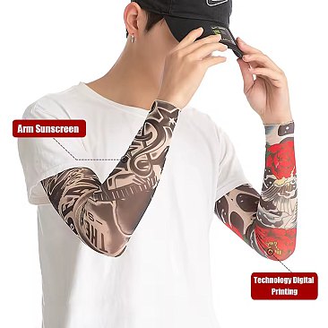 ARM SLEEVE TATTOO BROWN