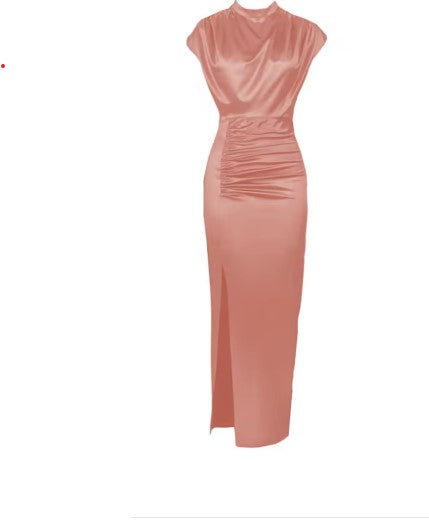 Satin Split Dress