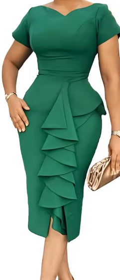 Ruffle Mid Dress