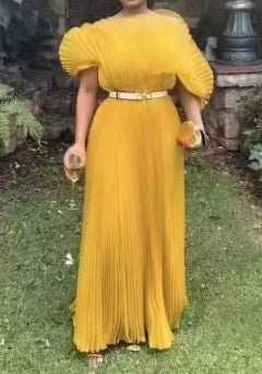 Pleated Chiffon Fawn