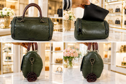 Olive Green Bag W/Charm