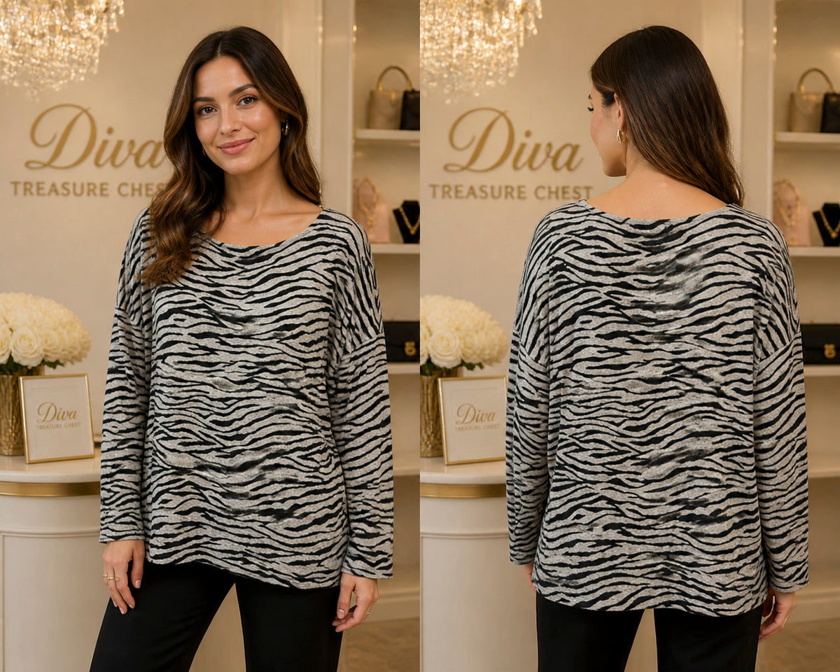 Zebra Stripe Top