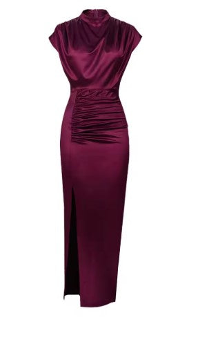 Satin Split Dress