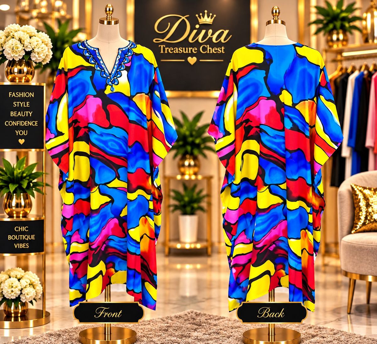 Multi Print Kaftan