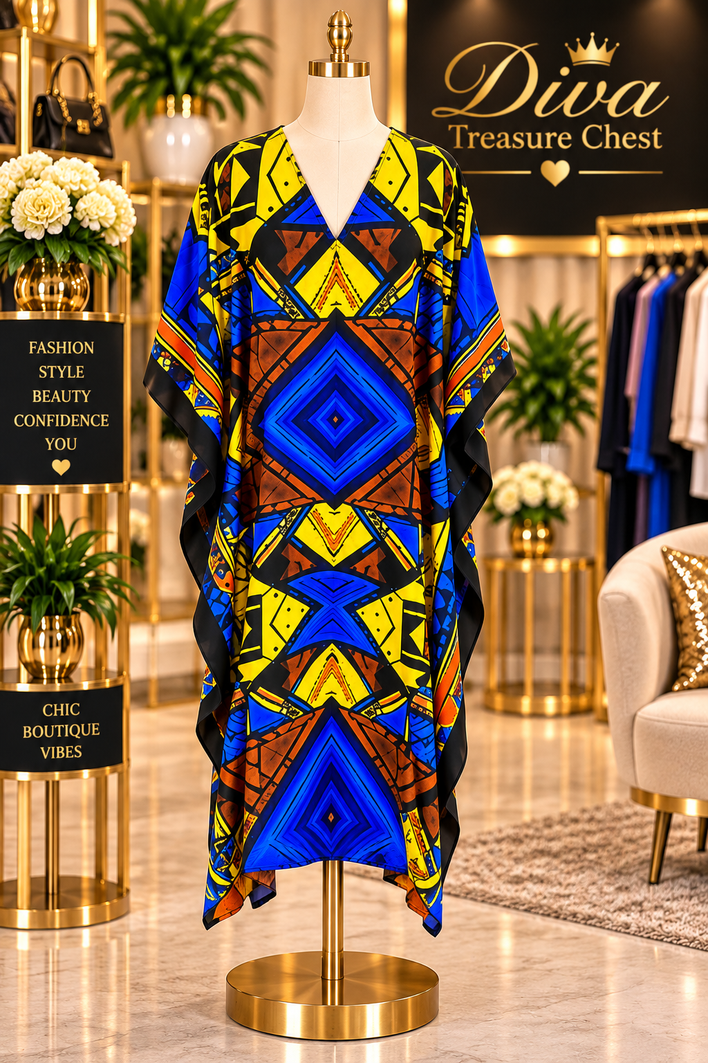 Multi Print Kaftan
