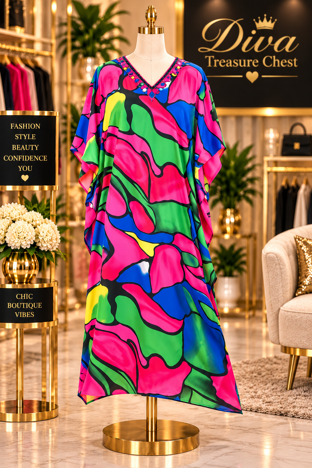 Multi Print Kaftan
