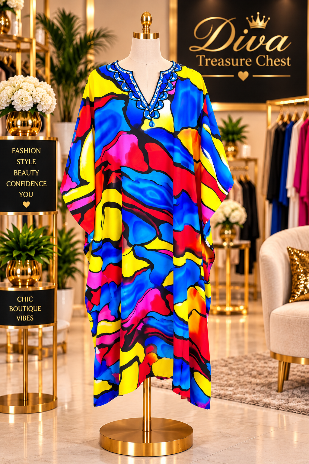 Multi Print Kaftan