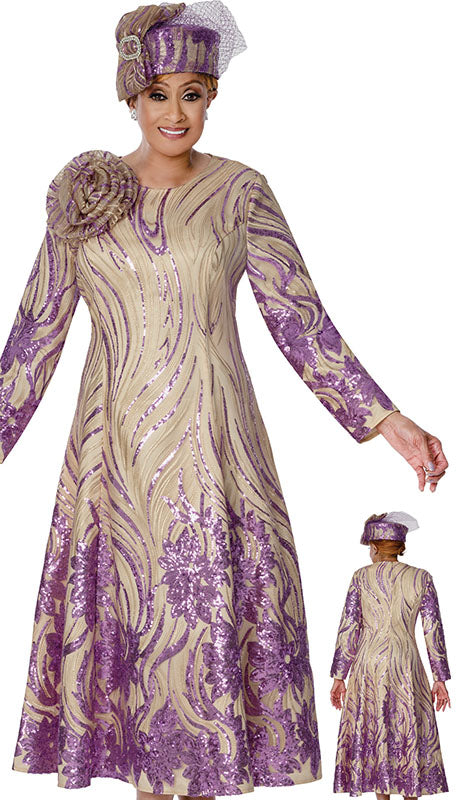 Dorinda Clark Cole Champagne with Purple