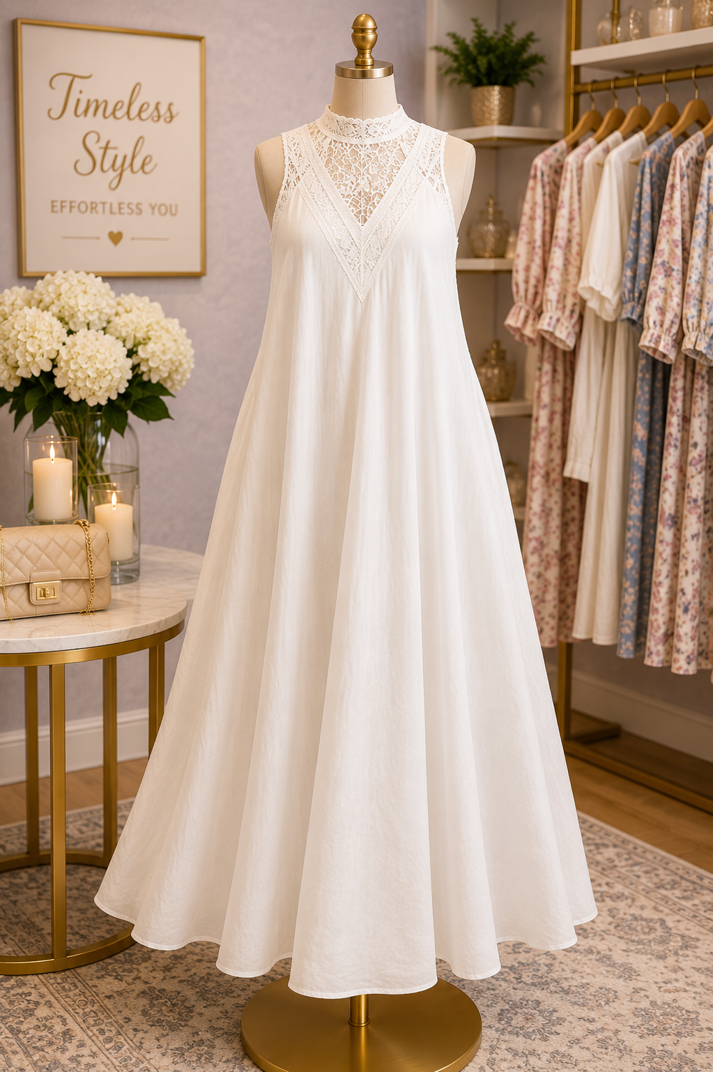 LACE & LEGACY DENIM MAXI