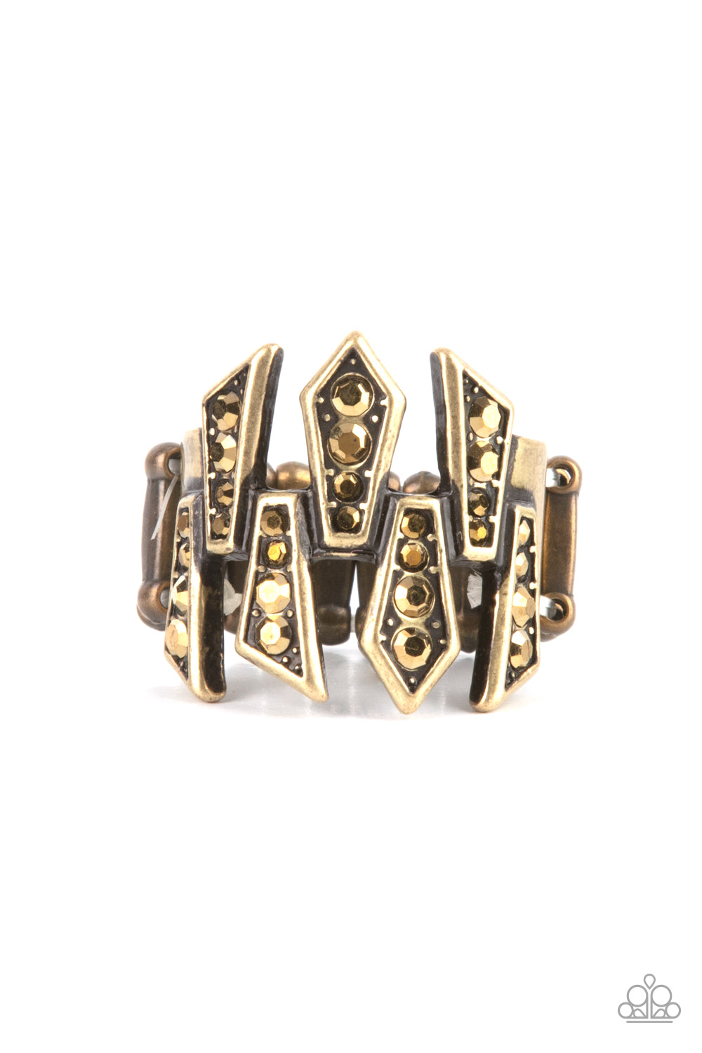 Juxtaposed Brass Bracelet Set