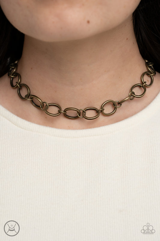 90's Nostalgia Brass Necklace